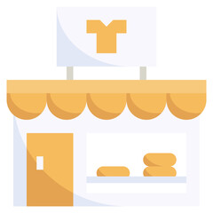 Fototapeta premium CLOTHING SHOP flat icon,linear,outline,graphic,illustration