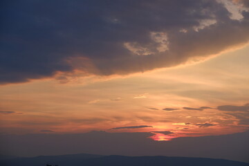 sunset in the mountains