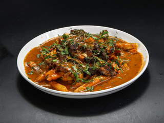 Roasted beef with potato and sauce