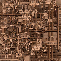Fototapeta premium Technologischer Hintergrund - 3D Rendering