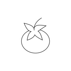 Plant food concept. Fruit and vegetable sign. Vector symbol perfect for stores, shops, banners, labels, stickers etc. Line icon of tomato