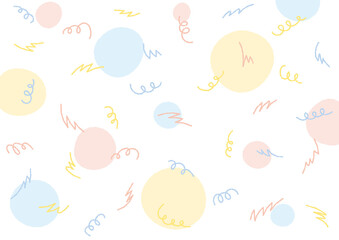 手書きのカワイイ落書き背景（デコボコの線）