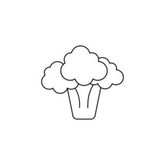 Plant food concept. Fruit and vegetable sign. Vector symbol perfect for stores, shops, banners, labels, stickers etc. Line icon of broccoli