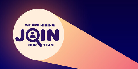We are hiring, join our team illustration