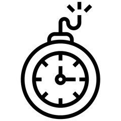 DEADLINE line icon,linear,outline,graphic,illustration