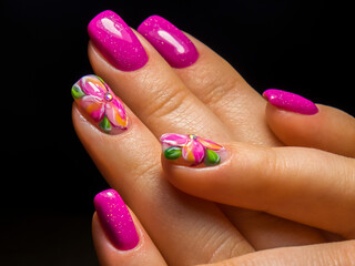 Manicure, beauty sphere.