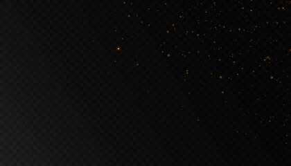 Vector star cloud with dust.Glowing light effect with lots of shining falling glare isolated on dark background.	
