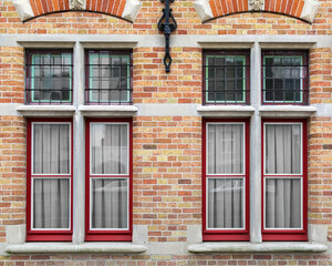 Obraz premium House windows, Bruges, Belgium