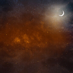 Fototapeta premium Night sky with stars as background. Universe
