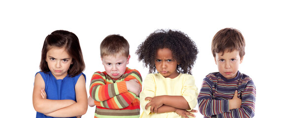 Four quite angry children
