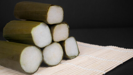 a stack of Indonesian rice cakes