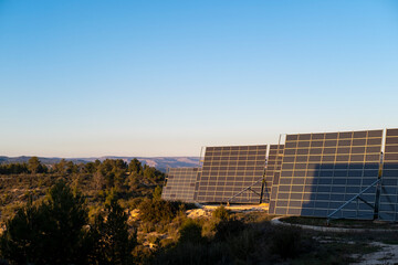 solar panels in a rural area