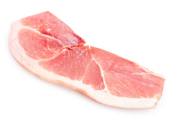 Blade pork chops isolated on white background, Raw sliced Blade pork  on white background with clipping path.