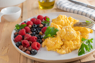 Healthy low carb breakfast plate 
