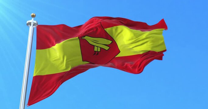 El Jadida Province Flag, Morocco. Loop