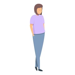 Fototapeta premium Happy teacher icon cartoon vector. Stop school violence. Kid problem