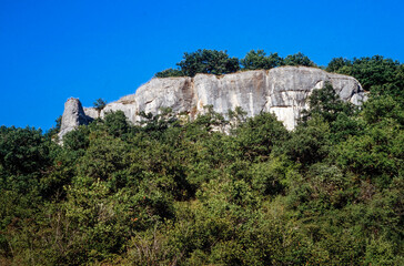 Fototapeta na wymiar Dordogne. France. Rocks. Forest.