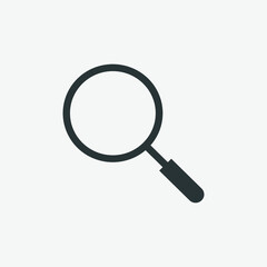 Magnifying glass, loupe, search, glass, lens, magnifier, find, zoom icon vector symbol