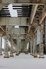 the bridge in the winter