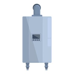 Gas boiler energy icon cartoon vector. Home heater. Hot system