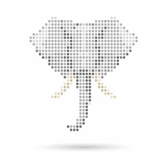 Head elephant abstract isolated on a white backgrounds, vector illustration