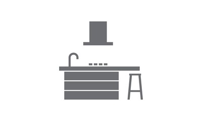 kitchen cabinet icon. vector illustration . editable logo sing symbol furniture, sink. element design