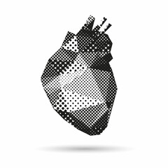 Heart abstract isolated on a white background, vector illustration