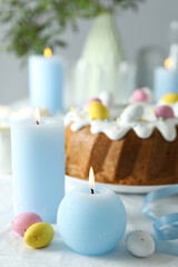 Concept of tasty Easter food, close up