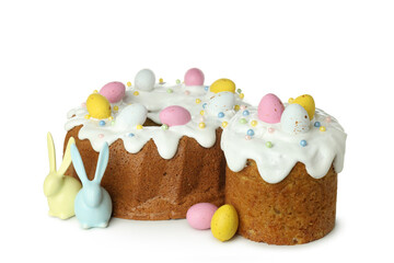 Food for Easter isolated on white background
