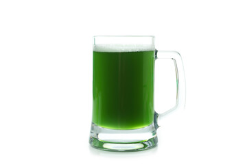Glass of ale isolated on white background