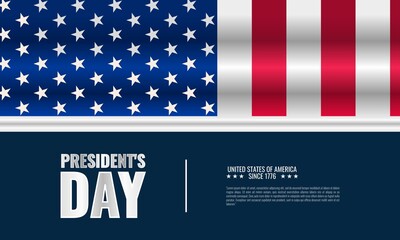 President day background sales promotion advertising banner template with american flag design