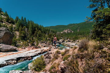 hiking in the mountains