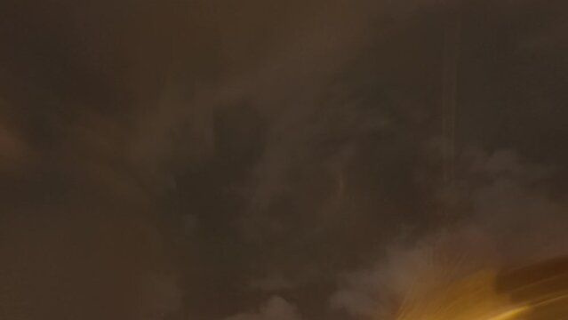 Bokeh moon light n star in dark night sky n space