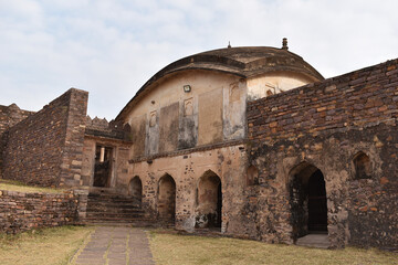 Entrance and back view of Itardana at Raisen Fort, Fort was built-in 11th Century AD, Madhya Pradesh, India.