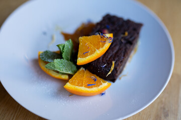 orange and chocolate pie 