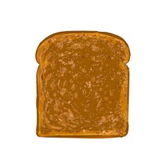 Vector Sliced bread toast. Slice of a whole wheat bread. Bakery, piece of roasted crouton for sandwich snack. Realistic illustration image.