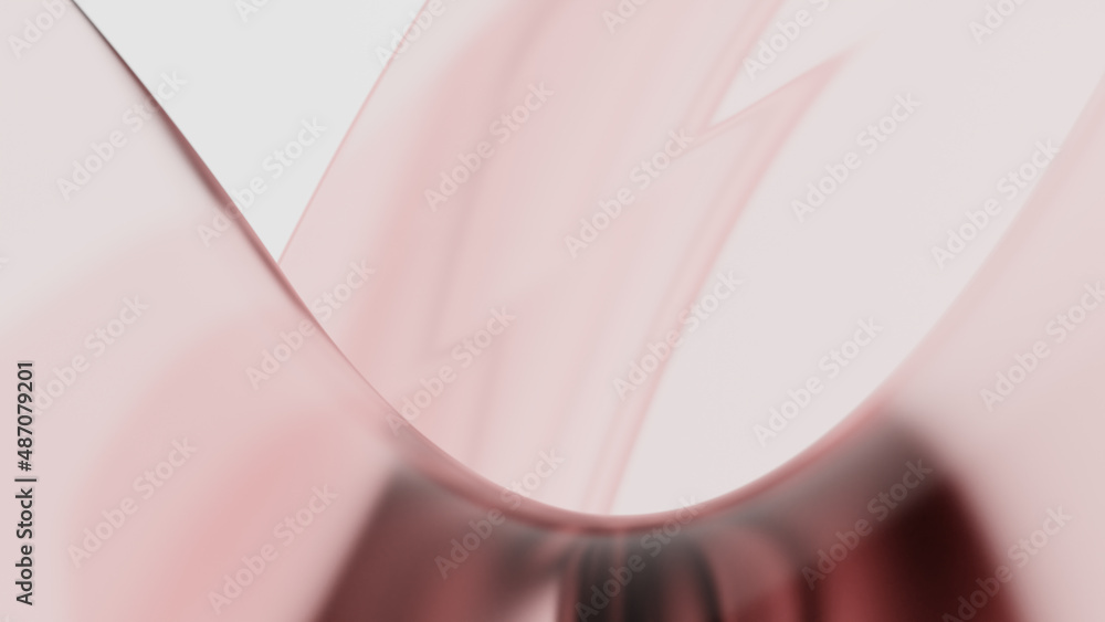 Poster abstract colorful background with distorted, curved geometry - 3d illustration (rendering)