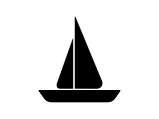 Minimalistic logo of ship. Vector icon.
