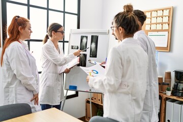 Fototapeta premium Group of young doctor discussing in a medical meeting at the clinic office.