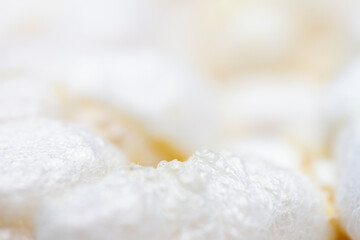 Extreme close up of diet rice cracker texture