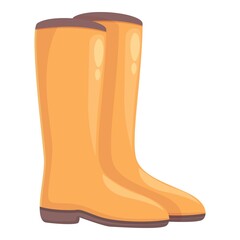 Rain boots icon cartoon vector. Water boot. Waterproof autumn