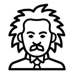 Professor Flat Icon Isolated On White Background
