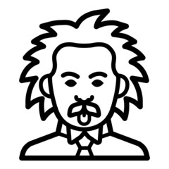 Professor Flat Icon Isolated On White Background