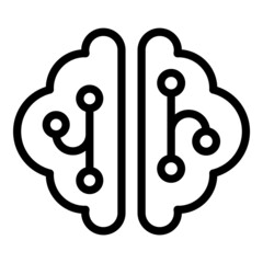 Mind Brain Memory Intellect Flat Icon Isolated On White Background