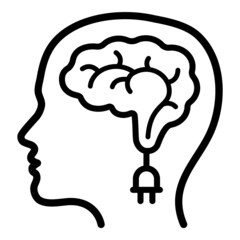 Intellect Flat Icon Isolated On White Background