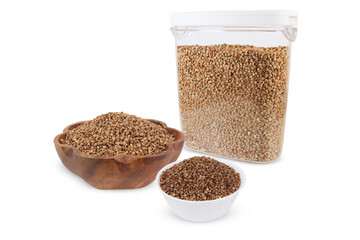 Buckwheat on an isolated white background