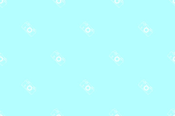 Seamless pattern from old drawn cameras. Background on the theme of photography and photographic equipment.