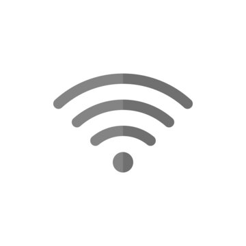 Wifi grey flat vector icon