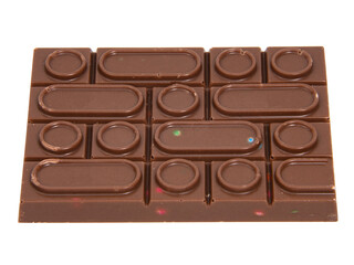 Full chocolate block isolated on the white background