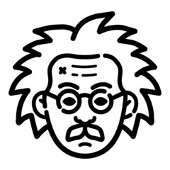Scientist Flat Icon Isolated On White Background